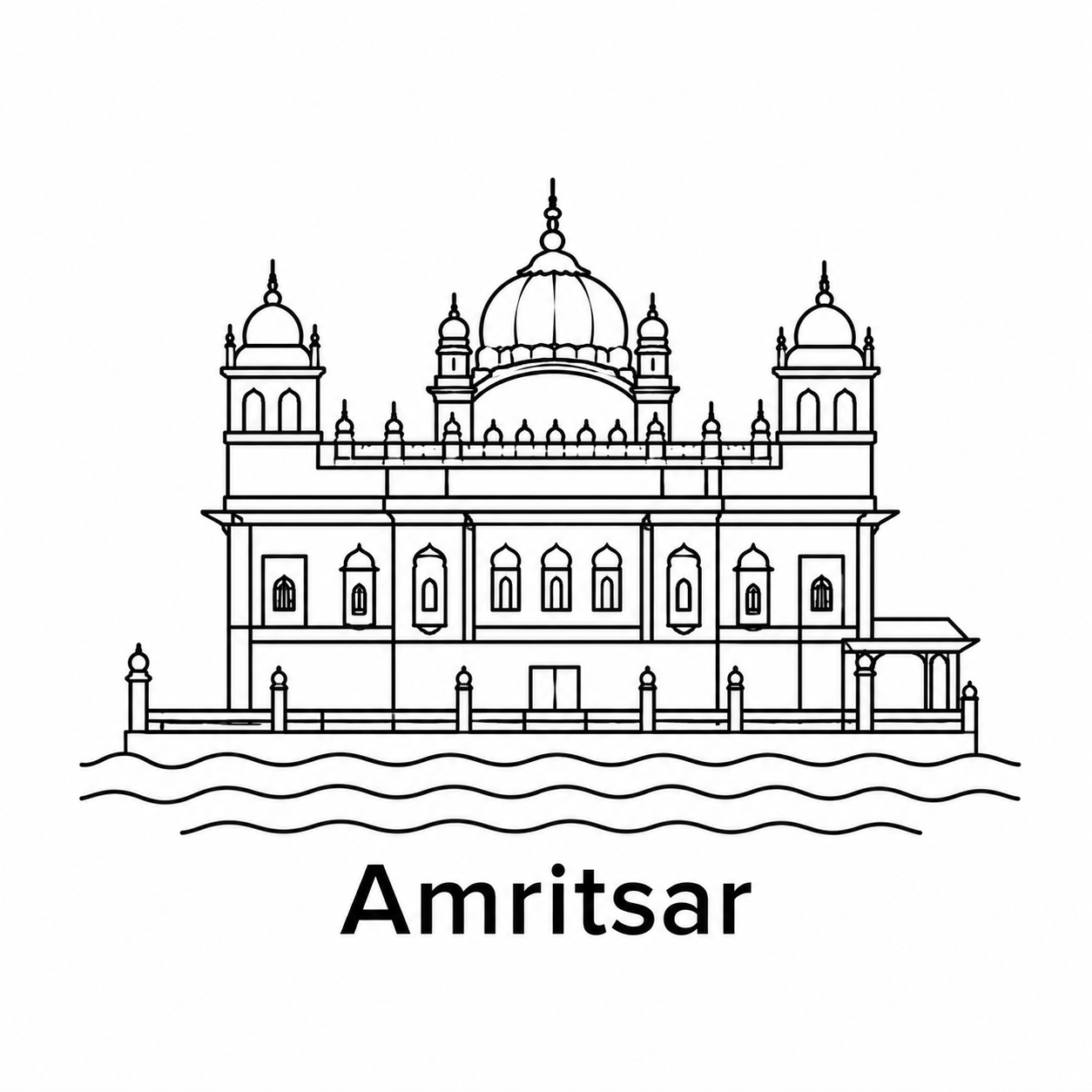 Amritsar monument icon