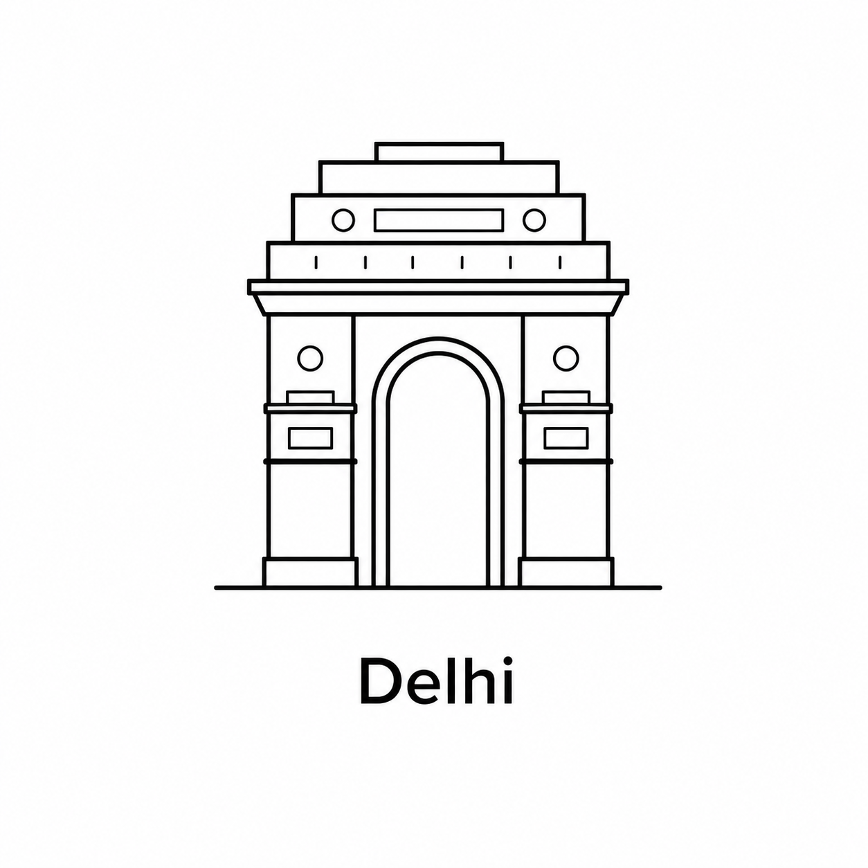 Delhi monument icon