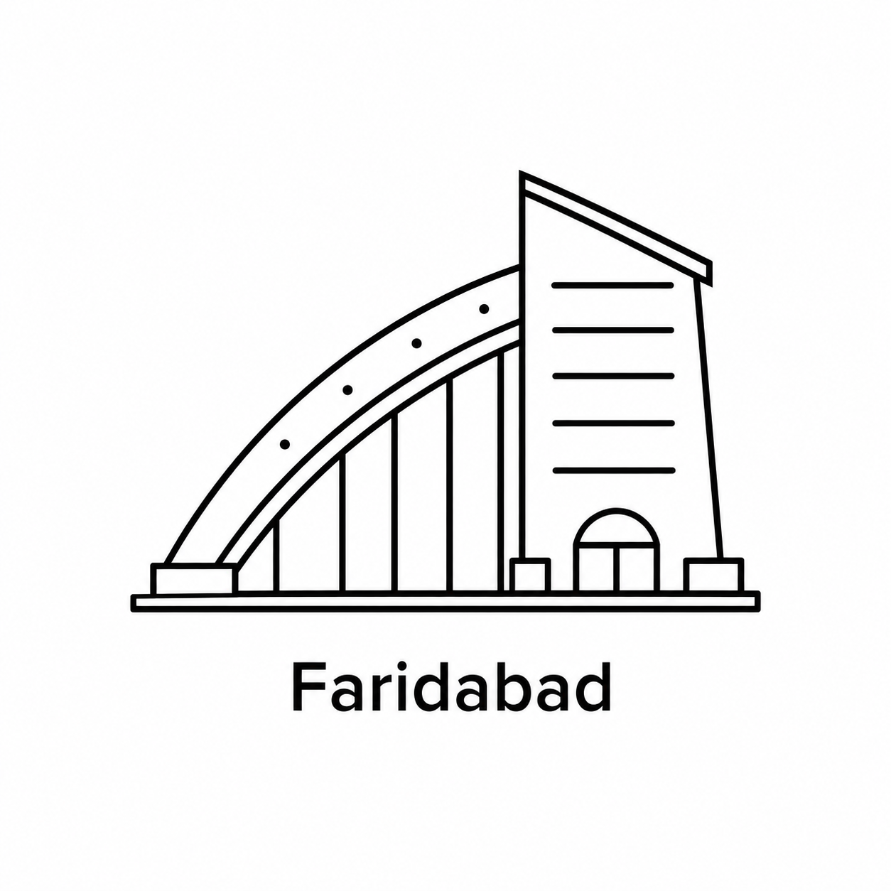 Faridabad monument icon