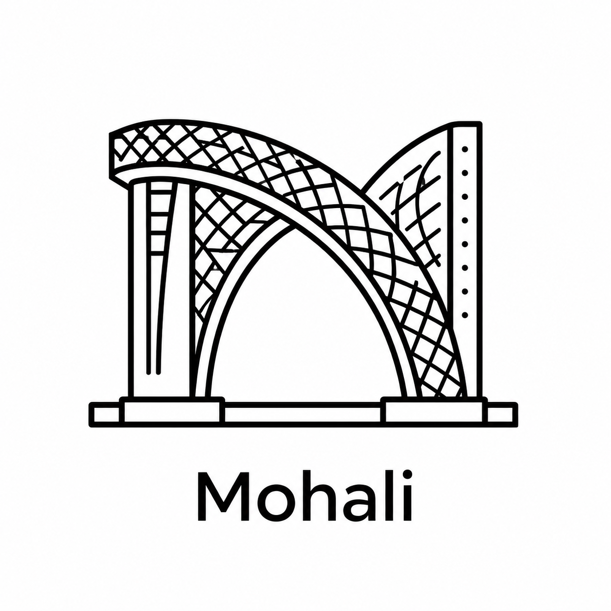 Mohali monument icon