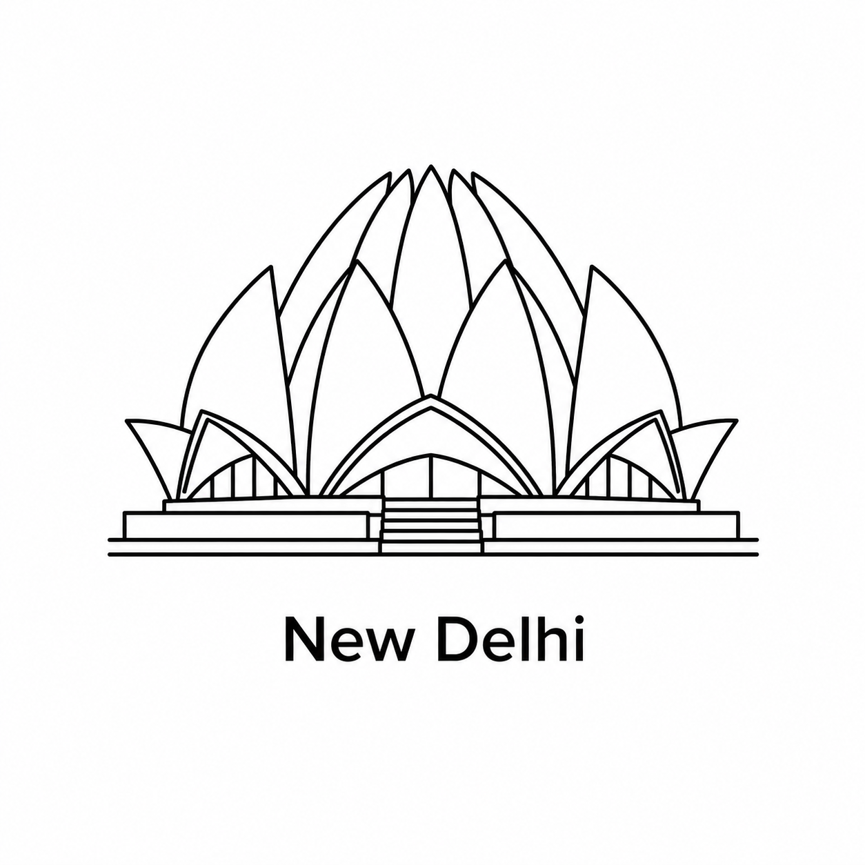 New Delhi monument icon